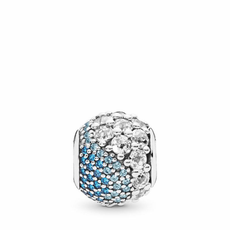 Pandora Blue Enchanted Pavé Charm Silver Egypt RT3251498